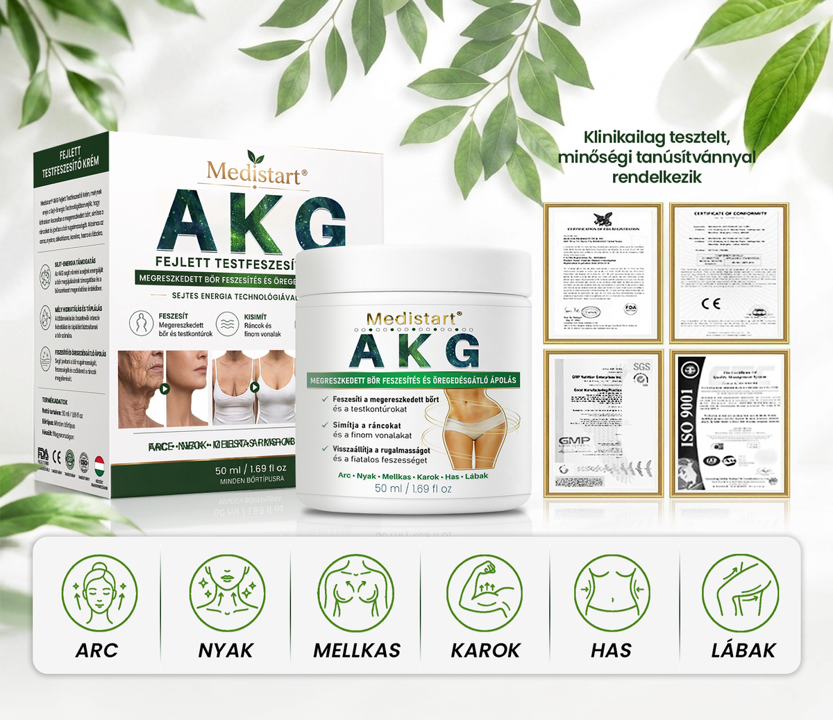 💟Medistart® AKG BŐRFESZESÍTŐ & ÖREGEDÉS ELLENI ÁPOLÁS