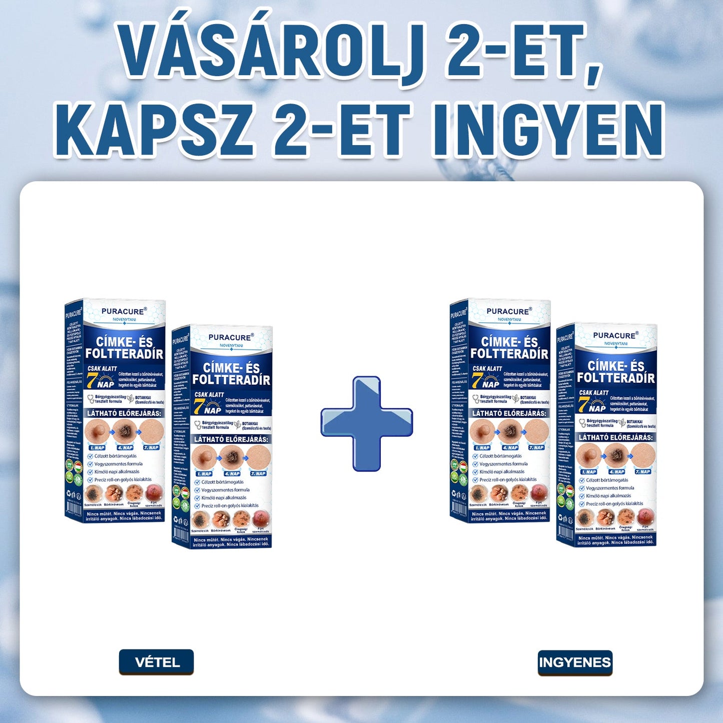 🍀PuraCure® 👩‍⚕️ 𝟕 𝐍𝐚𝐩𝐨𝐬 Bőrkinövés- és Folteltávolító Toll Fájdalommentes és Hegmentes Professzionális Rollerball