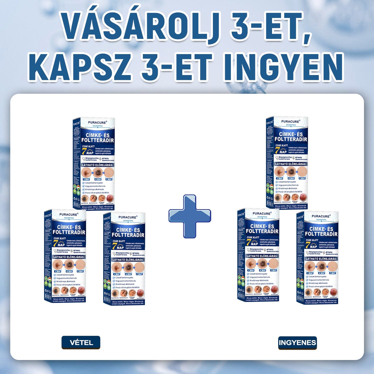 🍀PuraCure® 👩‍⚕️ 𝟕 𝐍𝐚𝐩𝐨𝐬 Bőrkinövés- és Folteltávolító Toll Fájdalommentes és Hegmentes Professzionális Rollerball