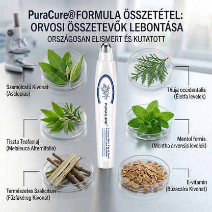 🍀PuraCure® 👩‍⚕️ 𝟕 𝐍𝐚𝐩𝐨𝐬 Bőrkinövés- és Folteltávolító Toll Fájdalommentes és Hegmentes Professzionális Rollerball